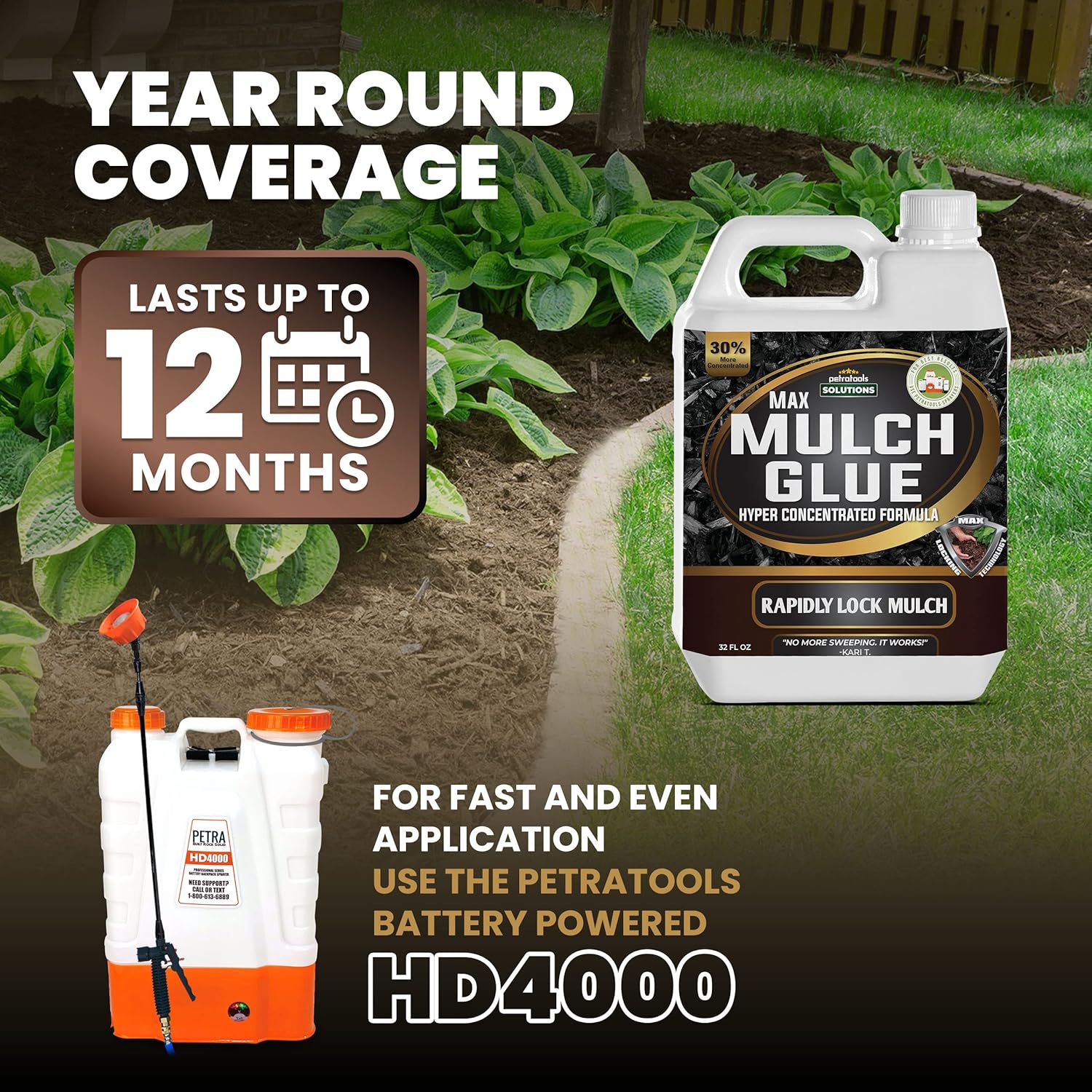 Buy PetraTools Mulch Glue, Mulch Binder Glue, Small Gravel Binder