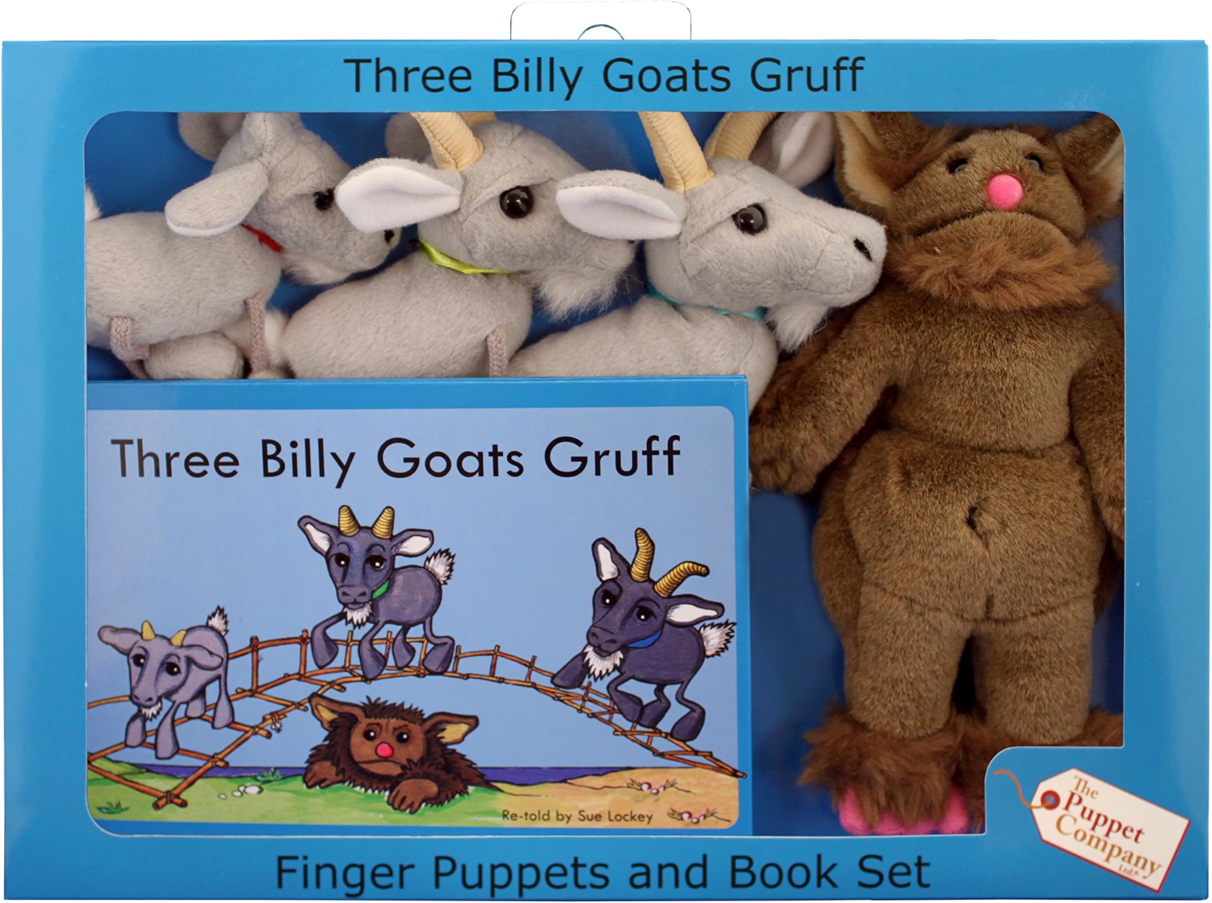 Three Billy Goats Gruff & Troll with Puppets [With Plush Puppets] Toy