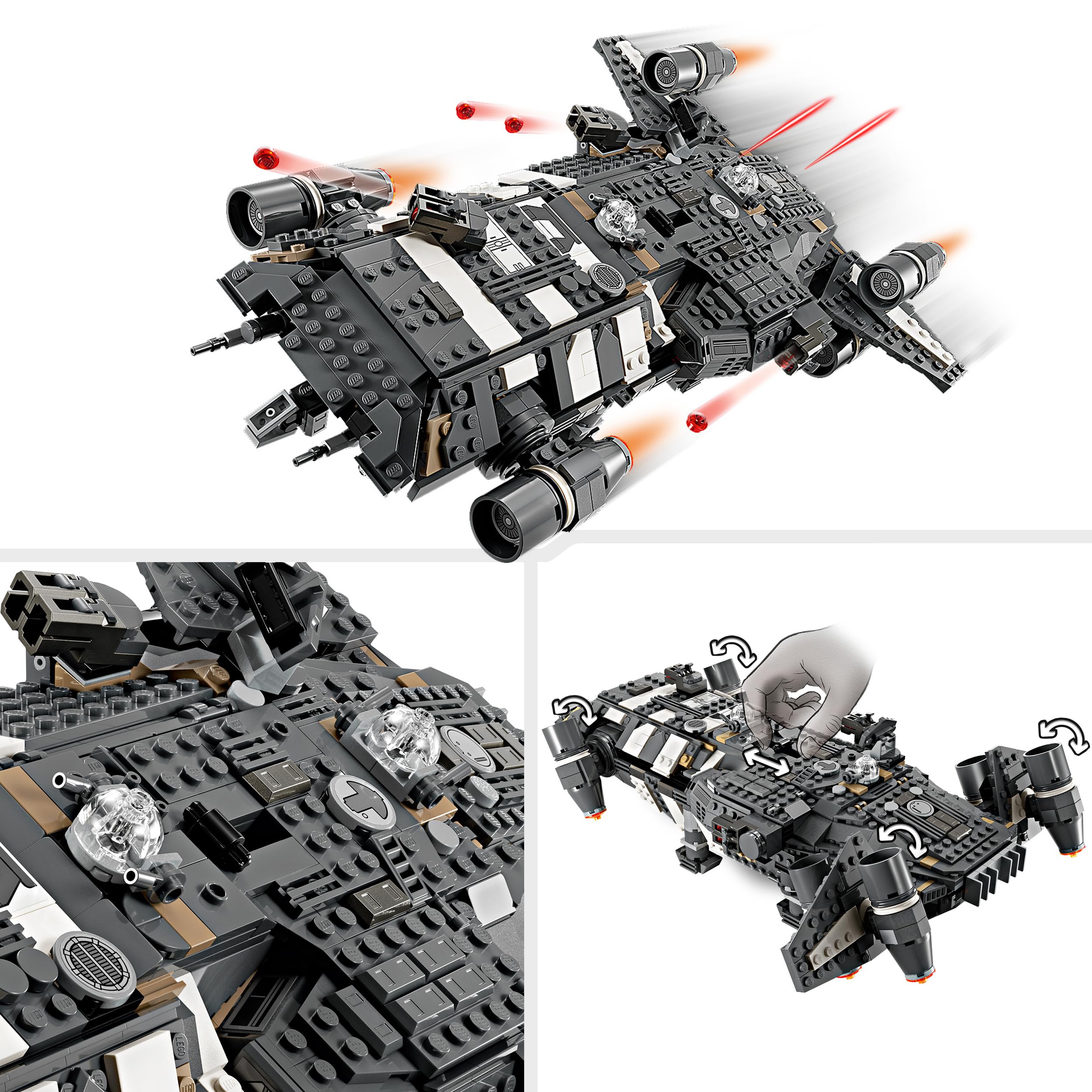 LEGO Star Wars: Skeleton Crew Onyx Cinder, Kolekcjonerska Zabawka dla Dziecka do Zbudowania, 5 Minifigurek, Pomysł na Prezent dla 10-latka, dla Chłopca, Dziewczynki i Fana Gwiezdnych Wojen, 75374