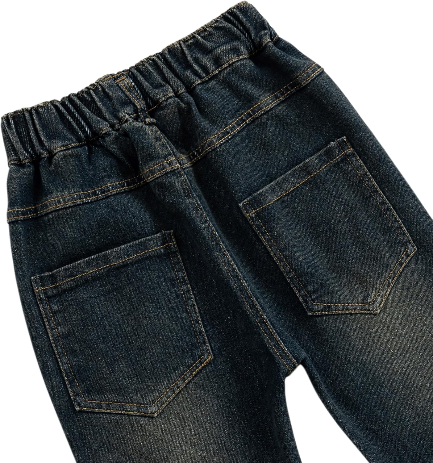 Girls Flare Leg Bell Bottom Jeans Kids Vintage Slim Fit Stretchy Bootcut Denim Pants - Image 6