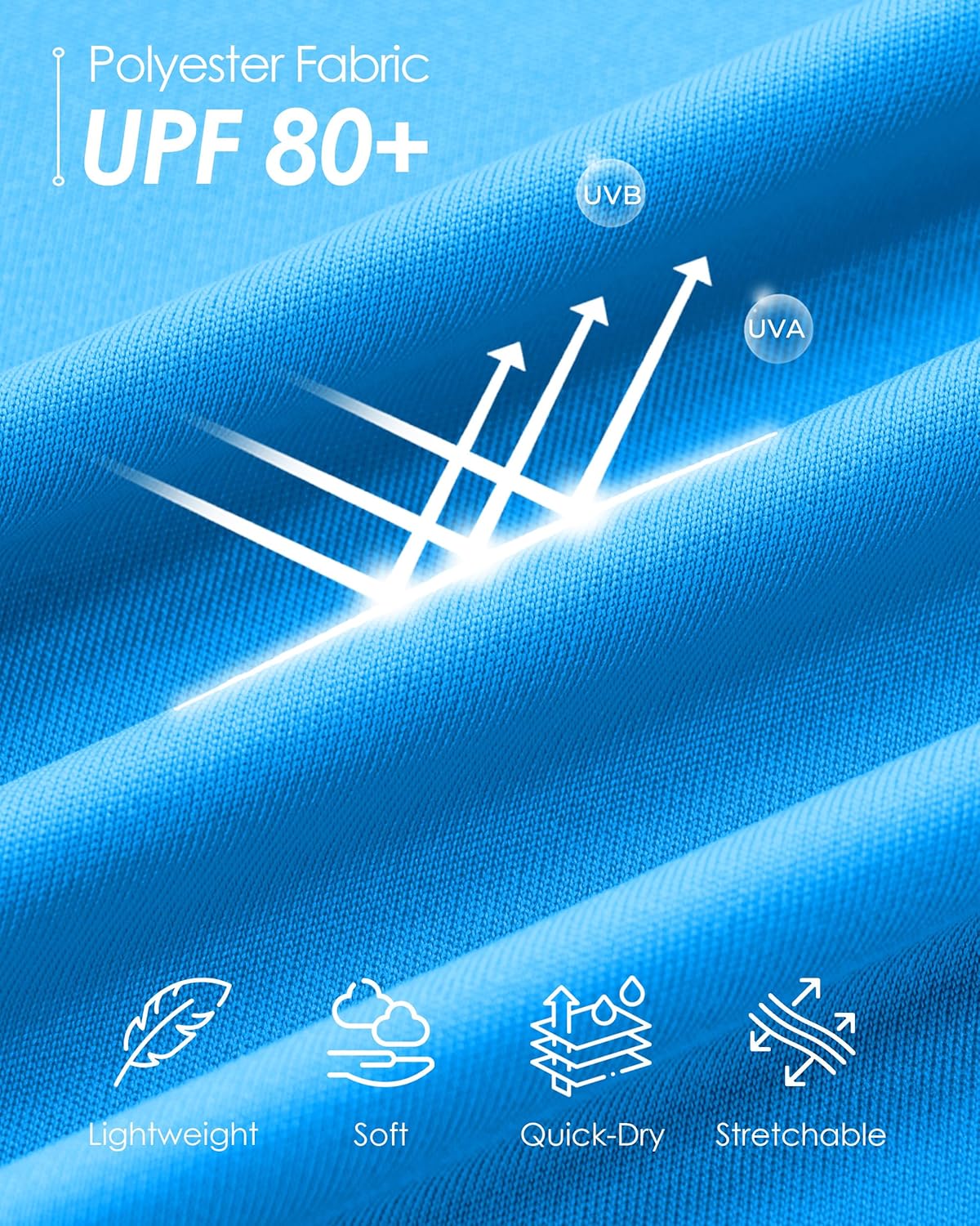 Boladeci Men's UPF 80+ Sun Shirts Long Sleeve Lightweight UV Protection SPF Shirts Rash Guard Swim T-Shirts - Image 4