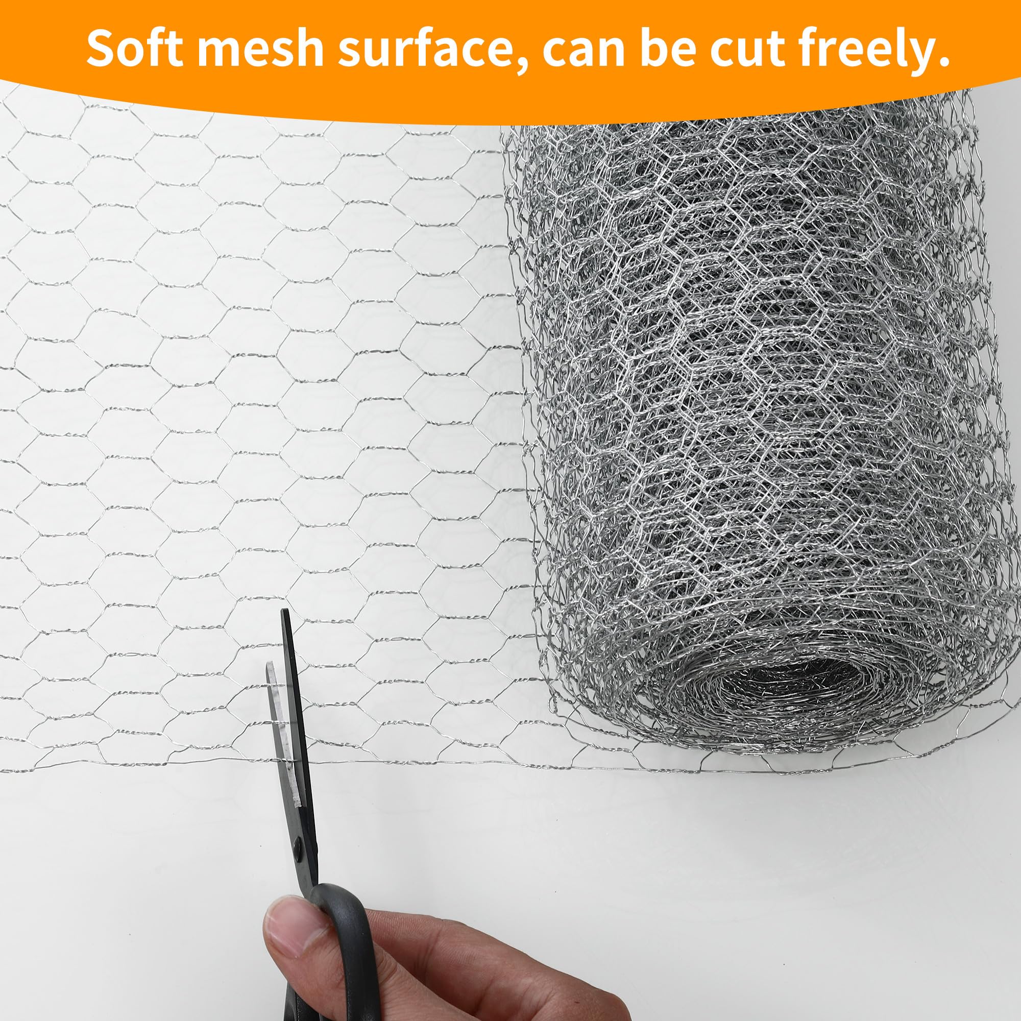 Mallas Para Gallinero,40cm x 12m Malla Conejera Alambre,Malla Conejera Alambre HexagonalGalvanizada, resistente a la oxidación, adecuada para bricolaje y decoración del hogar — view 4