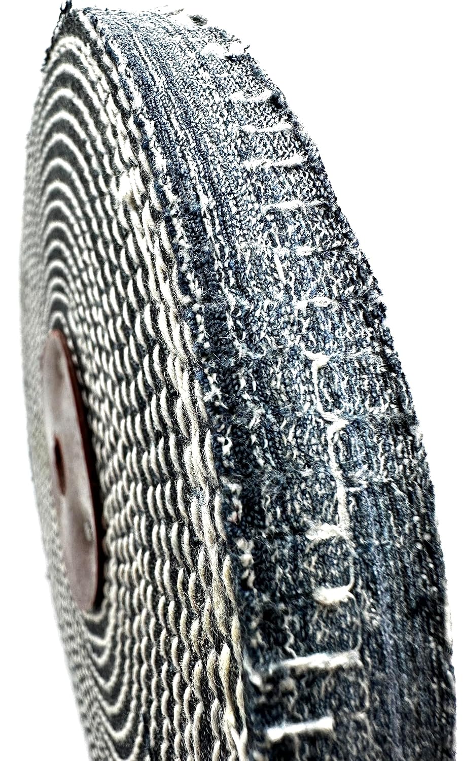 8” Denim Buffing Wheel 8" x 5/8 Arbor, 1 Pack | Extra Thick Denim Spiral Sewn Buff for Bench Grinder & Buffers, 2X Durability – Pack of 1