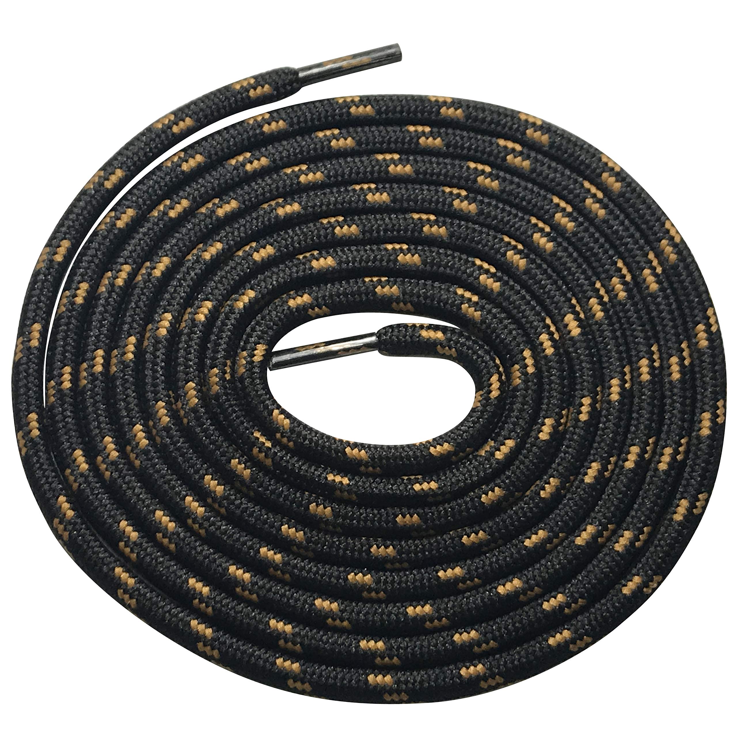 B and Q6 Pairs 5MM Thick Heavy Duty Durable Round Boot Laces Shoelaces Strings Replacements for Hiking Work Boots Shoes