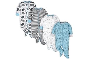 Onesies Brand baby-boys' 4-pack Sleep 'N Play Footies