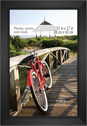 Miniatura 35 de MCS - Marco para póster con estilo de museo, veta de madera blanca, para colgar vertical y horizontal en la pared, marco grande para fotos, pósters