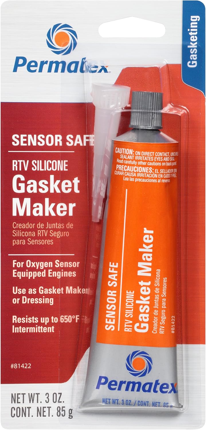 Permatex 81422 Sensor-Safe High-Temp RTV Silicone Gasket Maker, 3 oz. (Pack of 2)