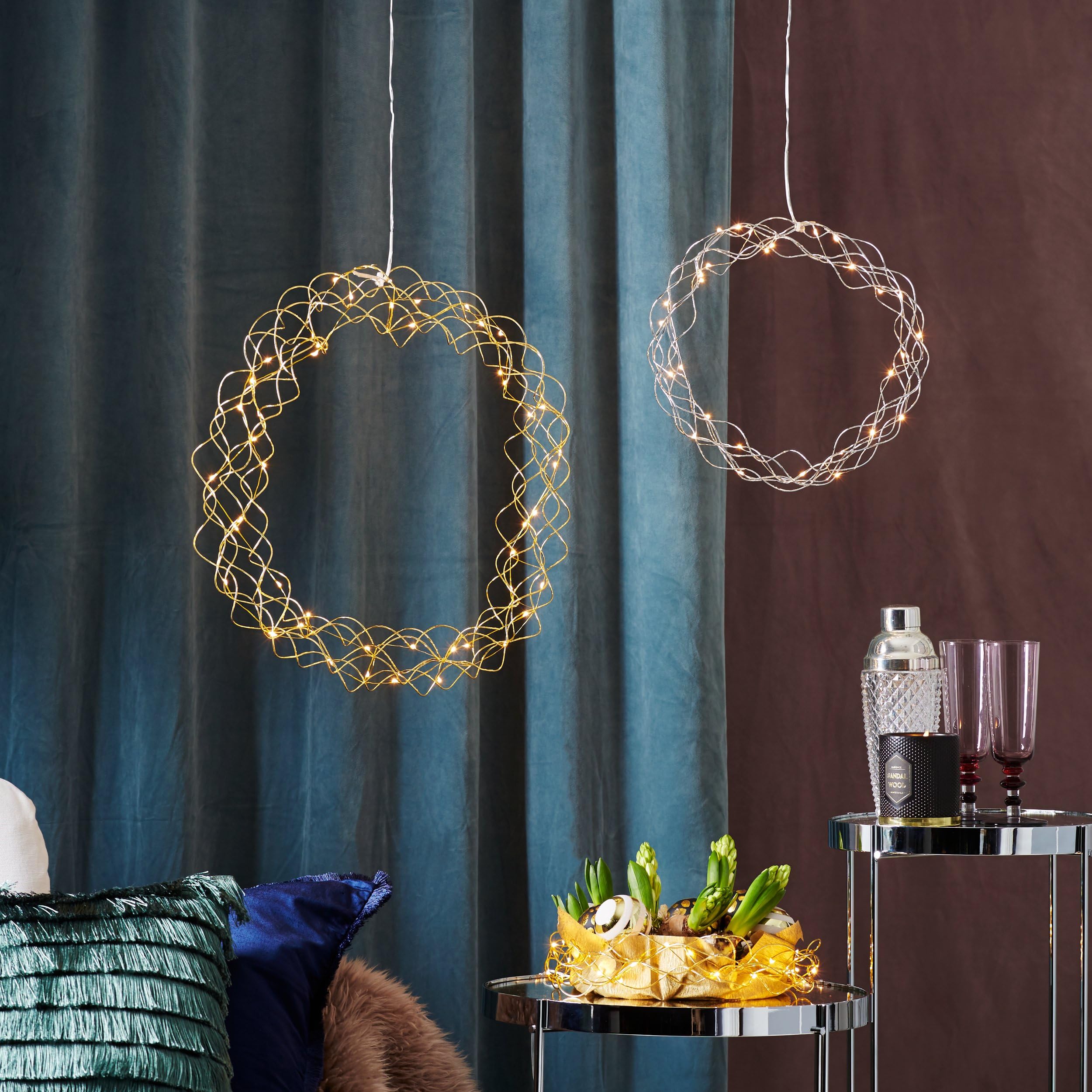 Kerstkrans ring LED warm wit 38 cm | De - Sfeervol genieten