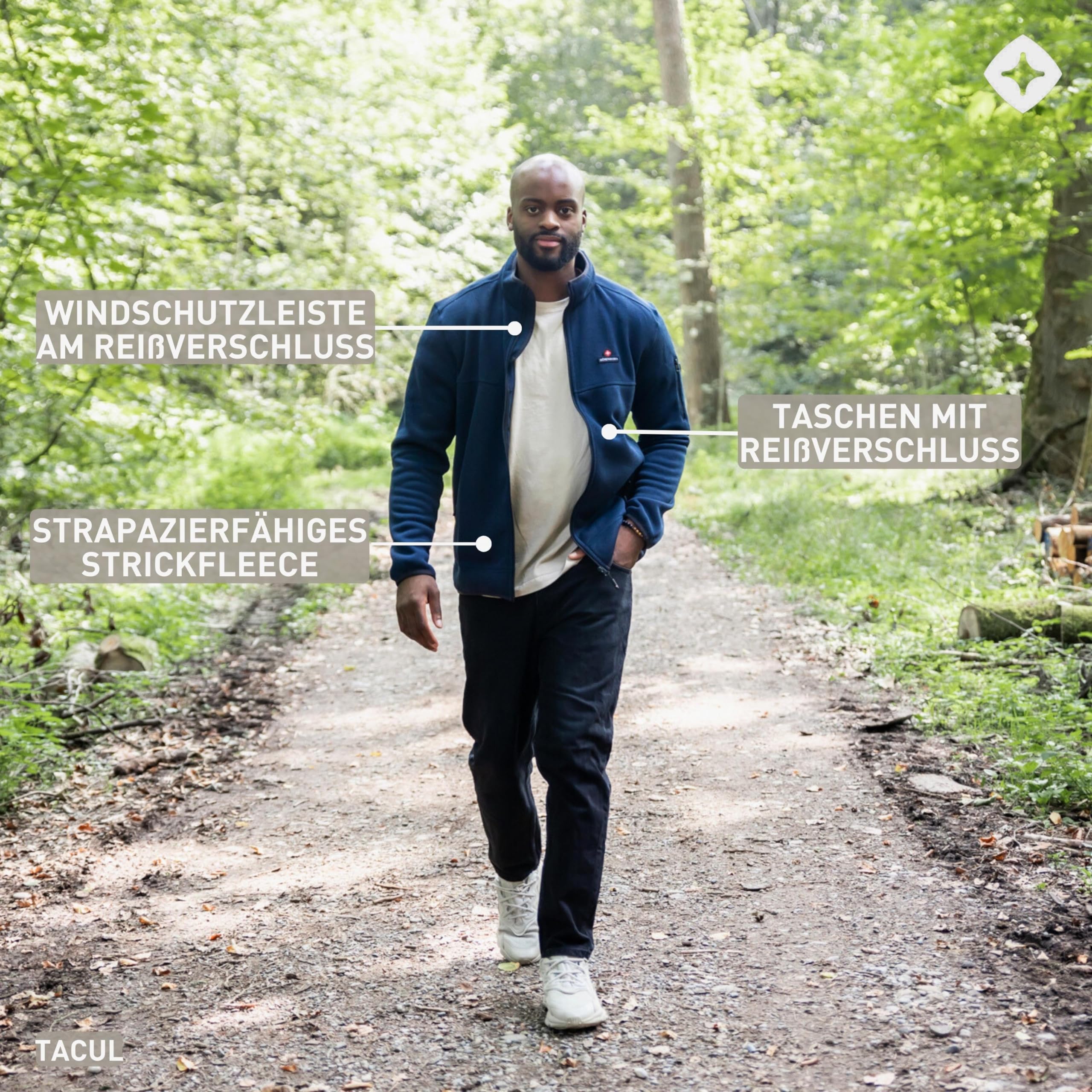Höhenhorn Badus Eigler Veste polaire pour hommes Outdoor Full Zip Trekking