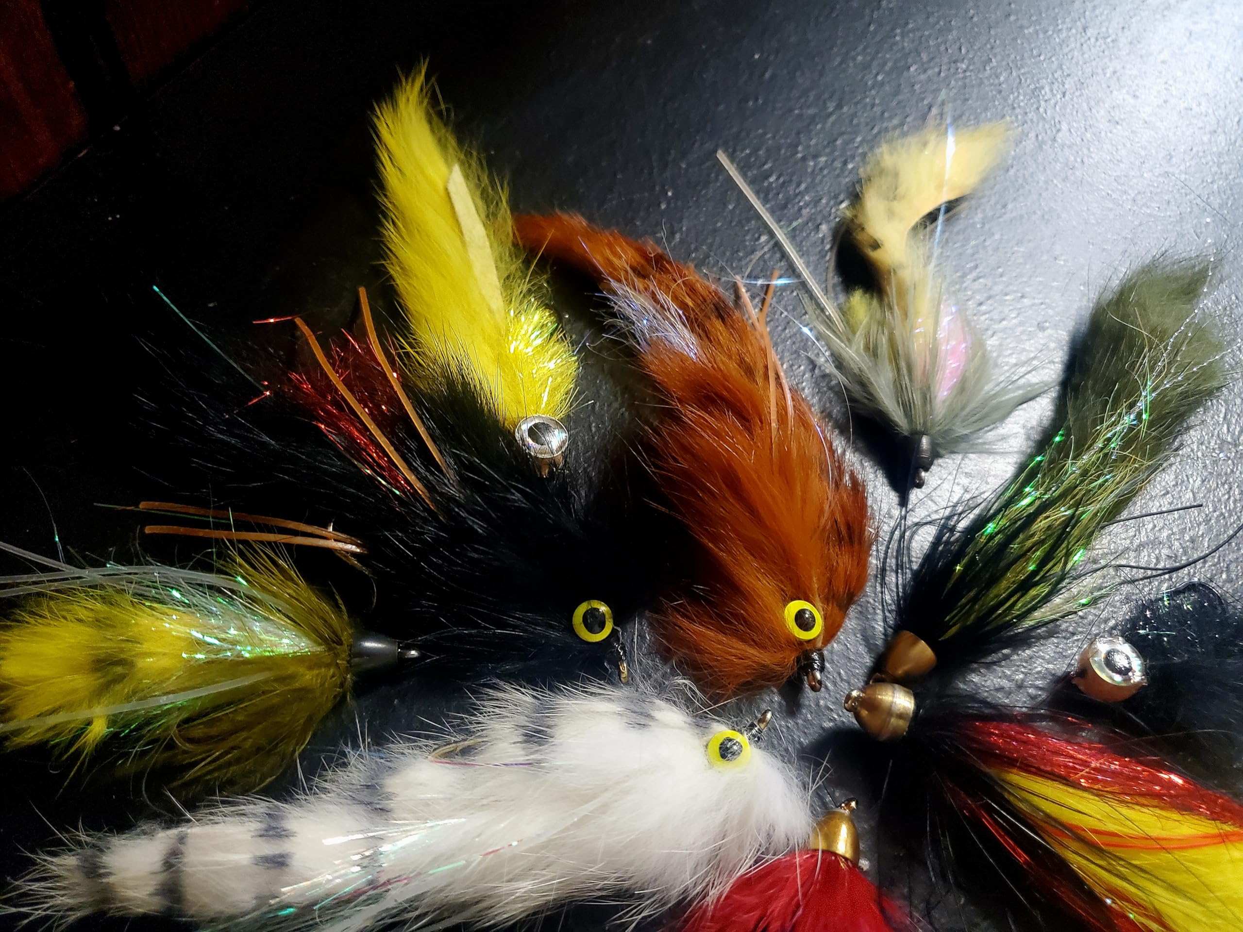 Generic 12 Trout Zonker Selection, Zonker Fishing Fly, Bunny Leech Streamer Fly, Natural