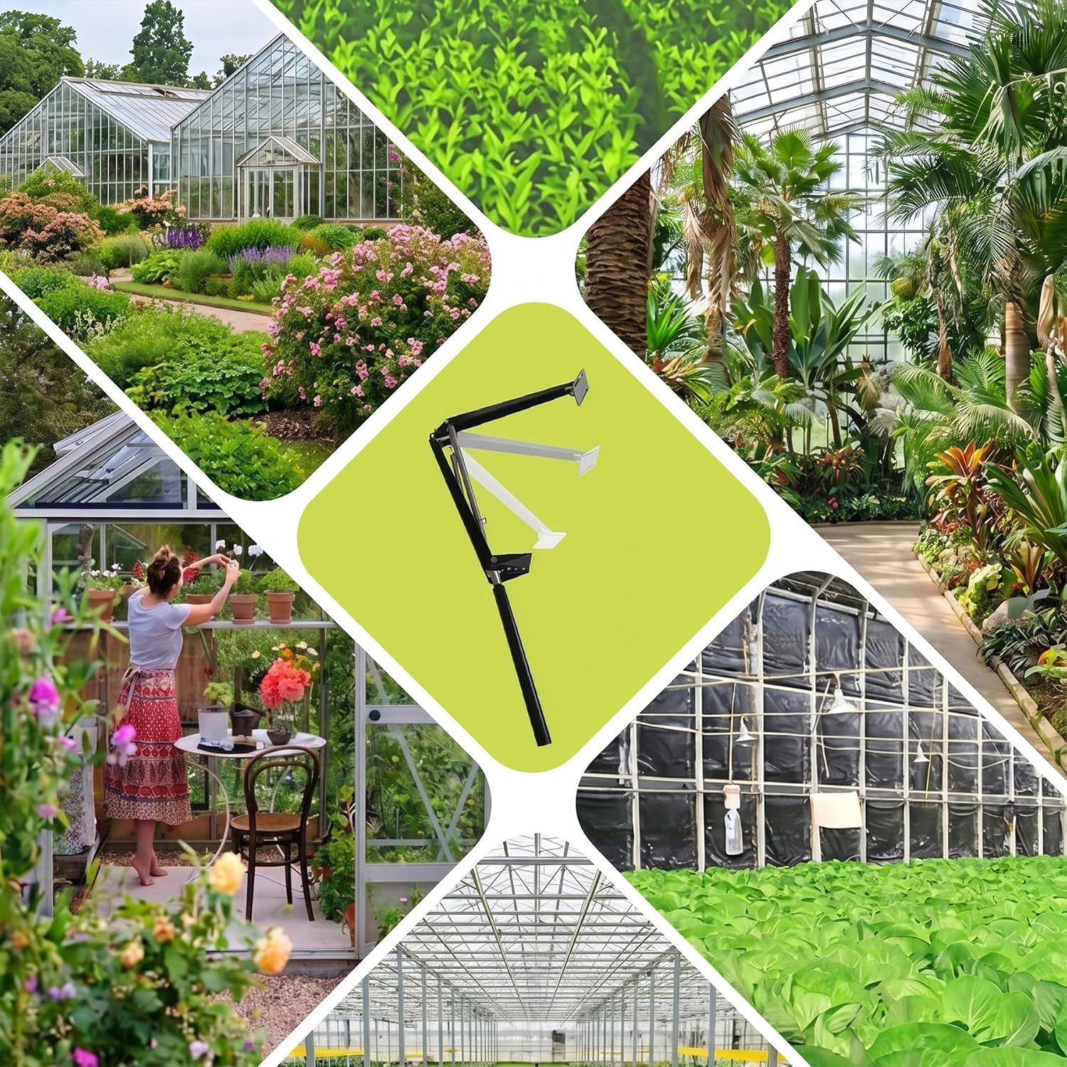 Greenhouse Automatic Vent Opener (Black Single Spring2PCS)