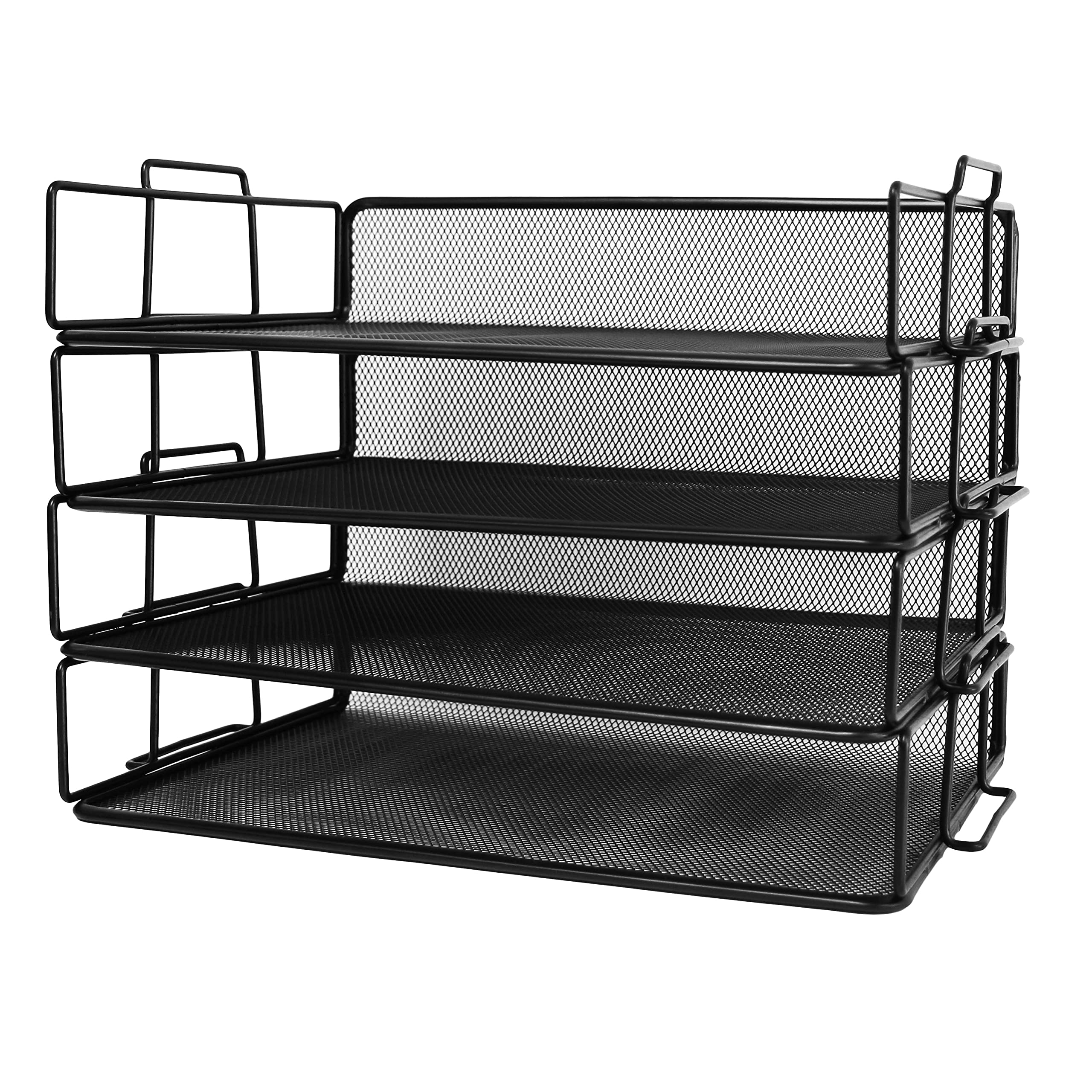 Exerz Sorter papieru 4 poziomy/tace biurkowe 4 szt./tacka na listy, do biura, szkoły, gabinetu