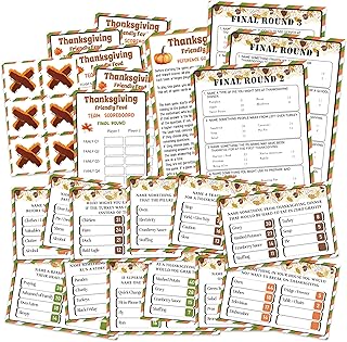 Feud Card Game - Thanksgiving Party Game for Family Activity, Adults & Teens - Feud Quiz