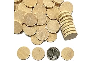 1 Inch Wooden Coins 200-Count: Craft and Embellish Your Creations