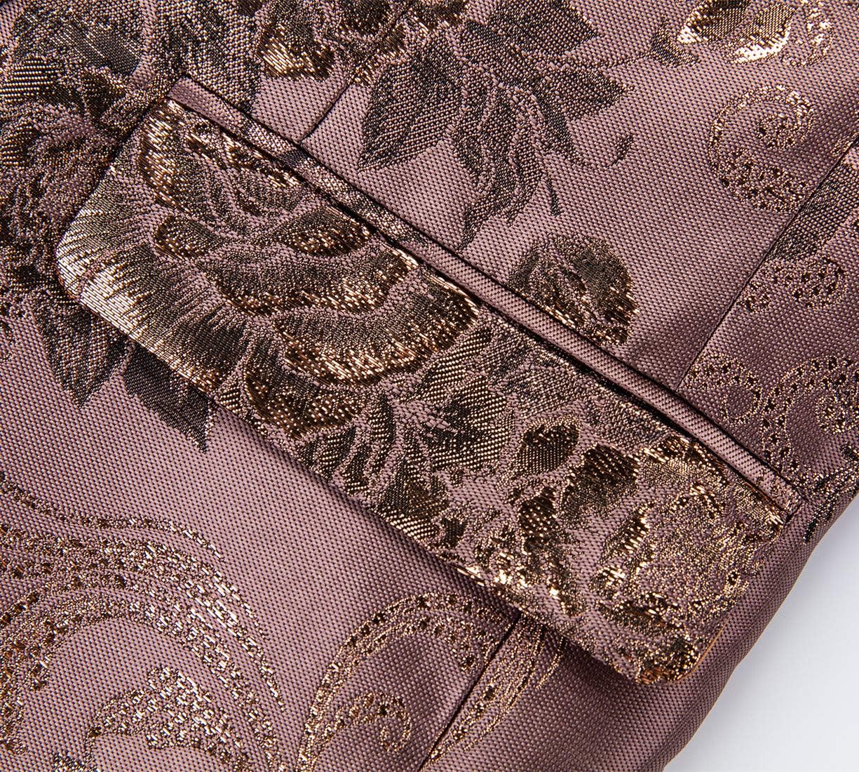 MOGU Mens Slim Fit Blazer Elegant Jacquard Tuxedo Jacket for Daily Prom Party - Image 3