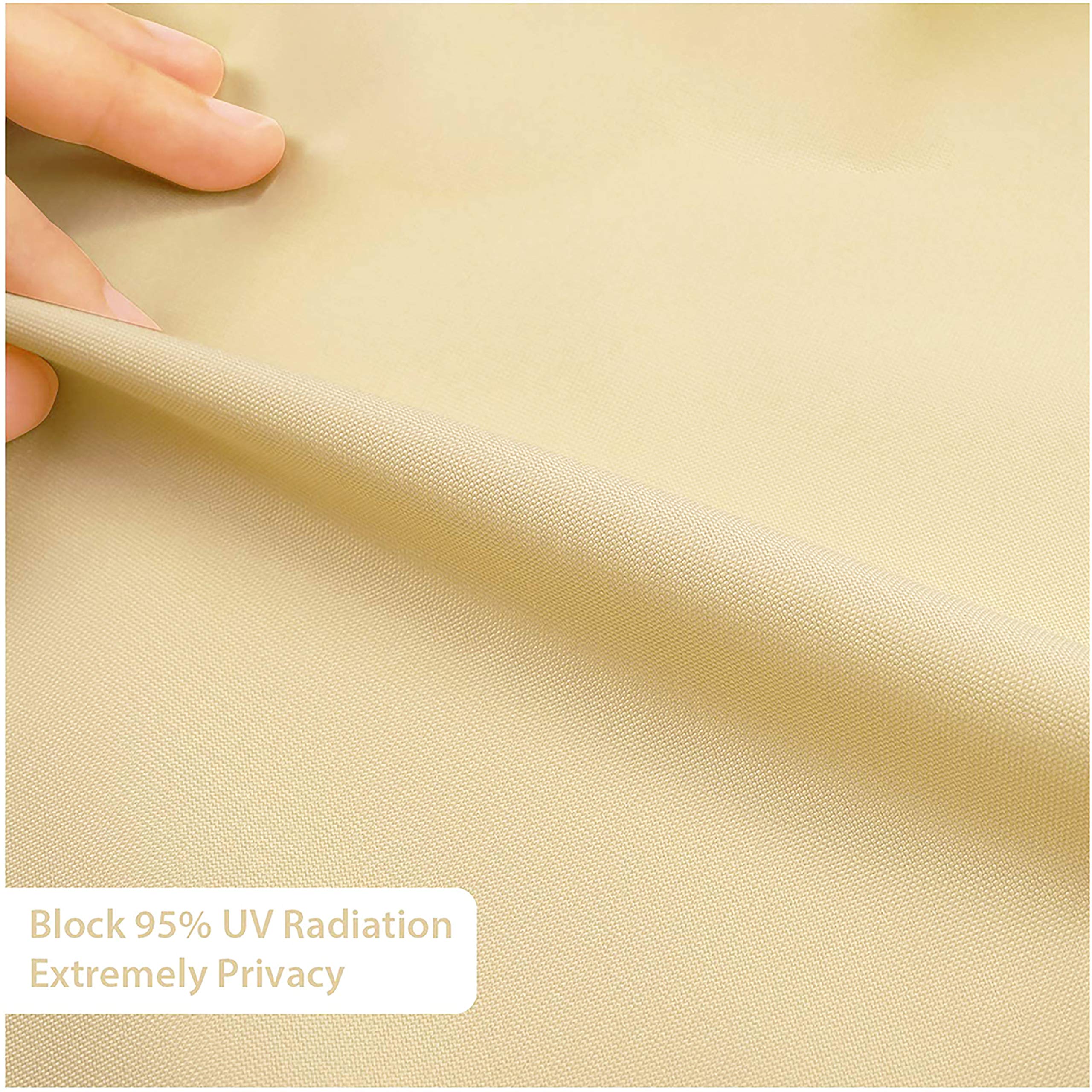 Telo frangivento per balconi Rete Ombreggiante Frangivento, 160/㎡, Traspirante Resistente alle intemperie, per Ringhiera Protezione Balcone - Color Crema 0.65x3.5m