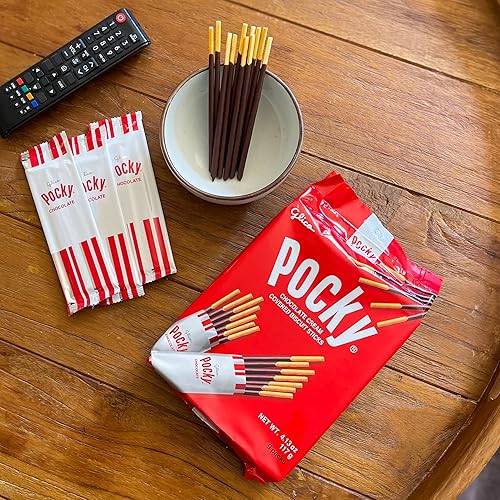 Miniatura 6 de Pocky Chocolate tamaño familiar - 5 bolsas (9 bolsas envueltas individualmente en cada una)