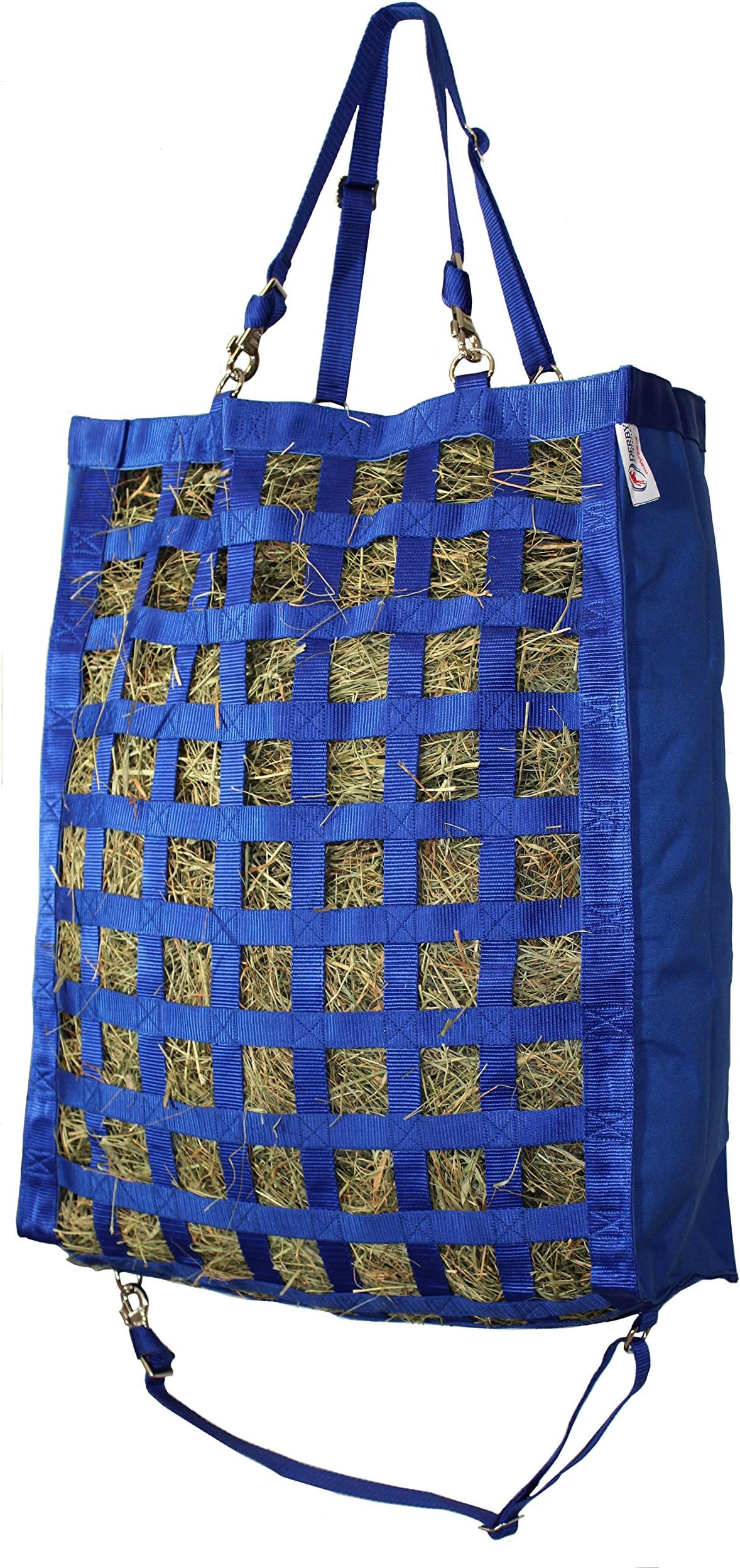 Derby Originals Nylon 2” Square Supreme Slow Feed Horse Hanging HAY Bag with Super Tough Bottom and SIX Month Warranty