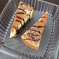 Vista 10 de Daxwell 8 x 8 x 3 pulgadas con bisagras de plástico (OPS) recipientes para llevar, microondas, E10005891 (caja de 200)