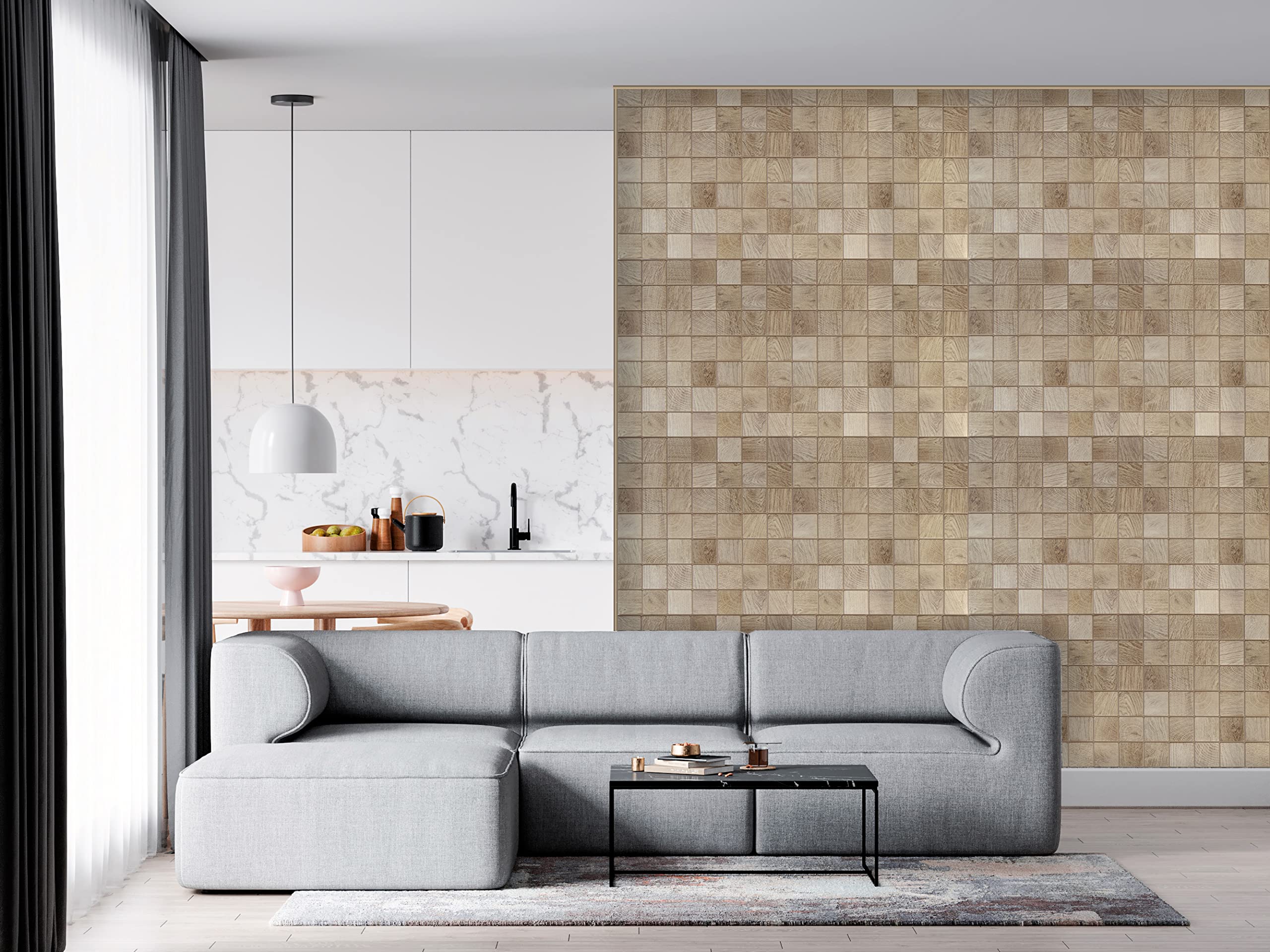 Grace Baltic Paneles de pared de PVC 3D Decorativo Azulejos Revestimiento (20, Madera Blanqueada)