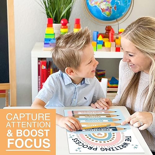 Miniatura 5 de Hadley Designs 4 carteles de gramática boho para artes del lenguaje, aula ELA, partes de carteles de discurso para primaria, carteles de puntuación,