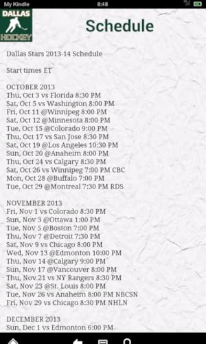 Dallas Hockey News (Kindle Tablet Edition)