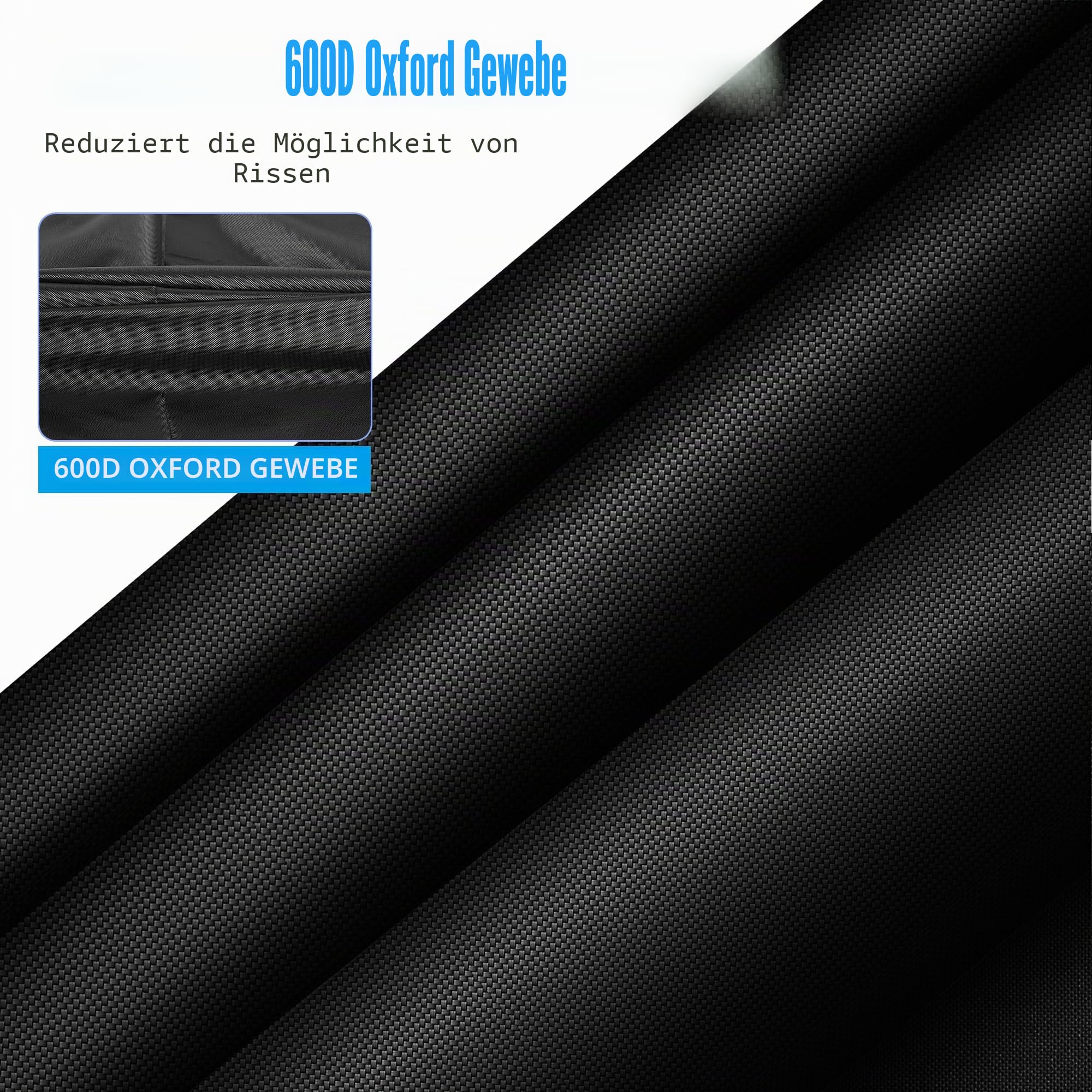 Tischtennisplatte Abdeckung - wasserdichte Tischtennis Schutzhülle aus 600D Oxford für Outdoor und Indoor - 165x70x185cm Schwarz