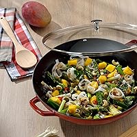 Vista 8 de kela Walk Calido - Olla de dos asas (14.2 in, 4 L, 4 litros), color rojo/beige