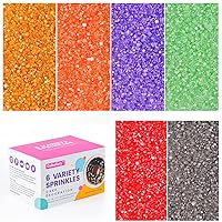 Vista 1 de Azúcar de lijado de Halloween, gránulos para decoración de pasteles, cupcakes, galletas, decoración de helado, chispas de azúcar comestibles