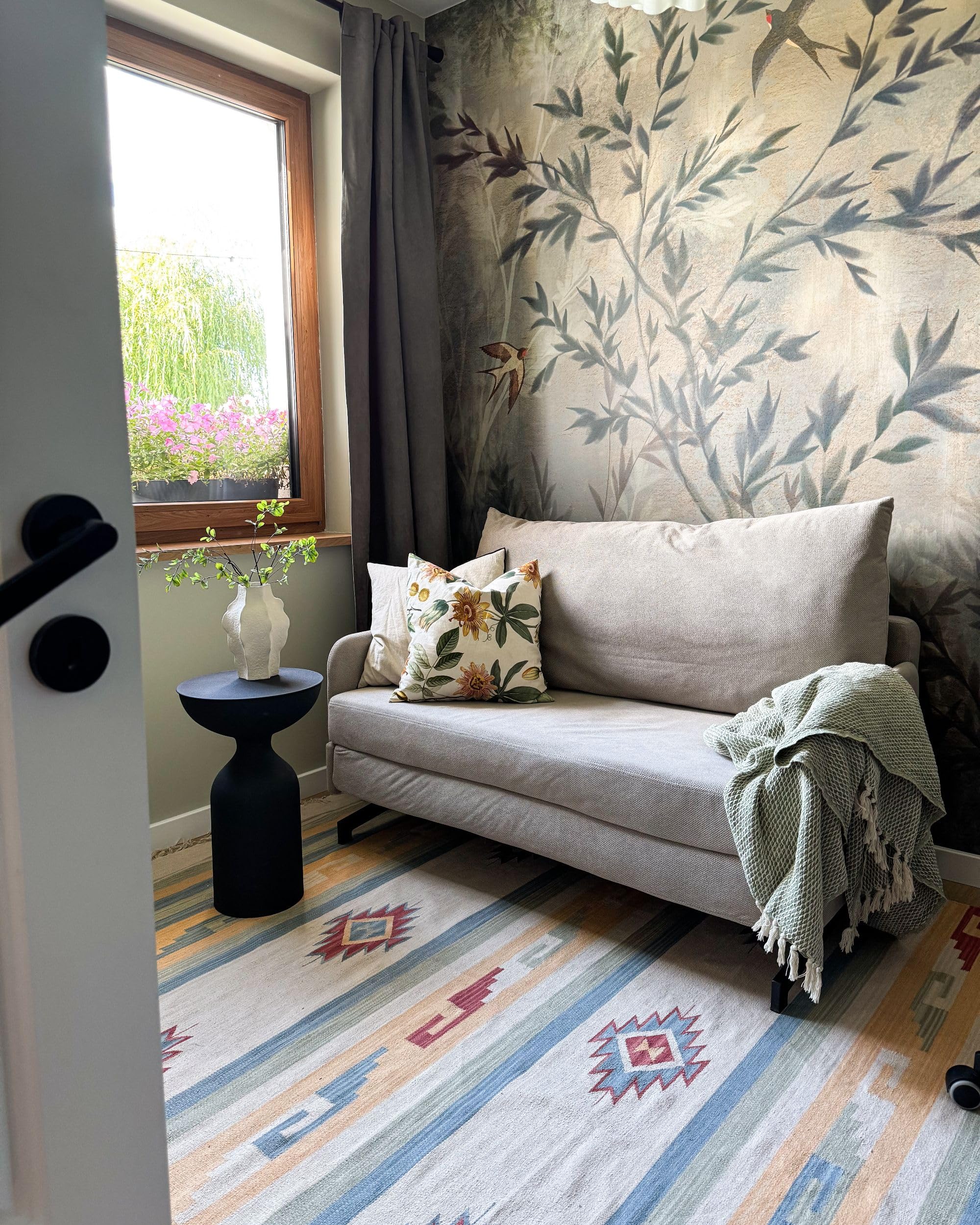 Tapis Kilim avec Motif Géométrique 200 x 300 cm en Coton Multicolore Aparan
