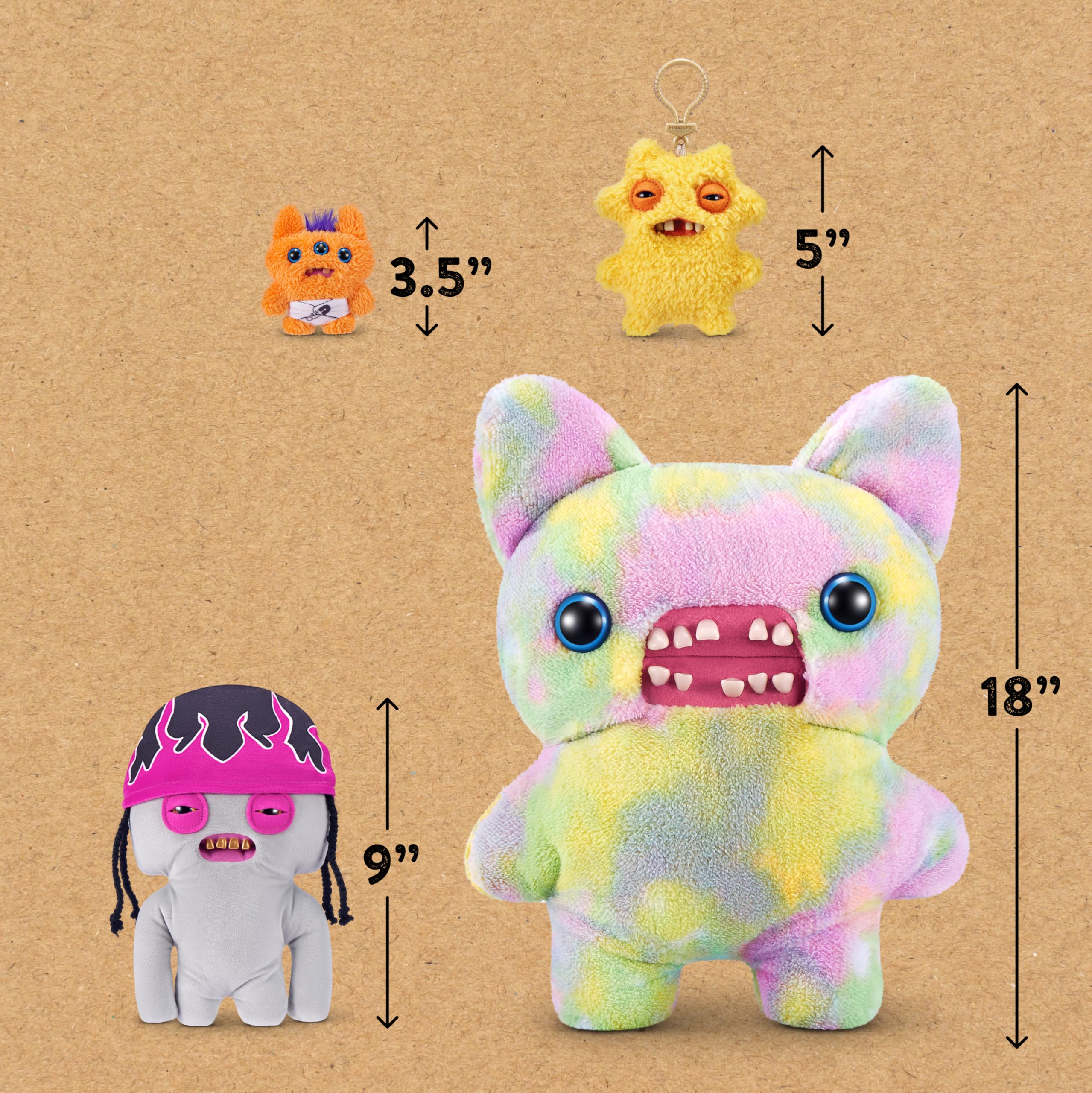 Fuggler 23 cm seria rdzeniowa 1-FUGG LIFE PLUSH 23 cm (Squidge Grey)