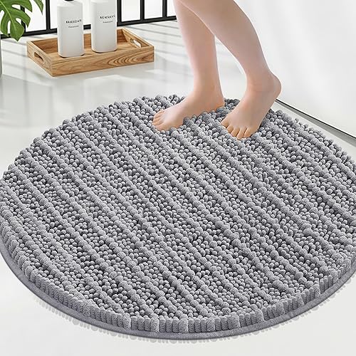 Miniatura 247 de Smiry Alfombras de Baño 24 x 16 pulgadas, Tapetes de Baño de Chenilla Extra Suaves y Absorbentes, Respaldo de Goma Antideslizante, Lavable a Azul