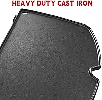 Vista 3 de GGC Plancha 6558 para parrillas Weber Q100 Q120 Q1000 serie Q1200, piezas de parrilla de hierro fundido para parrillas Weber Q100, plancha de cocina