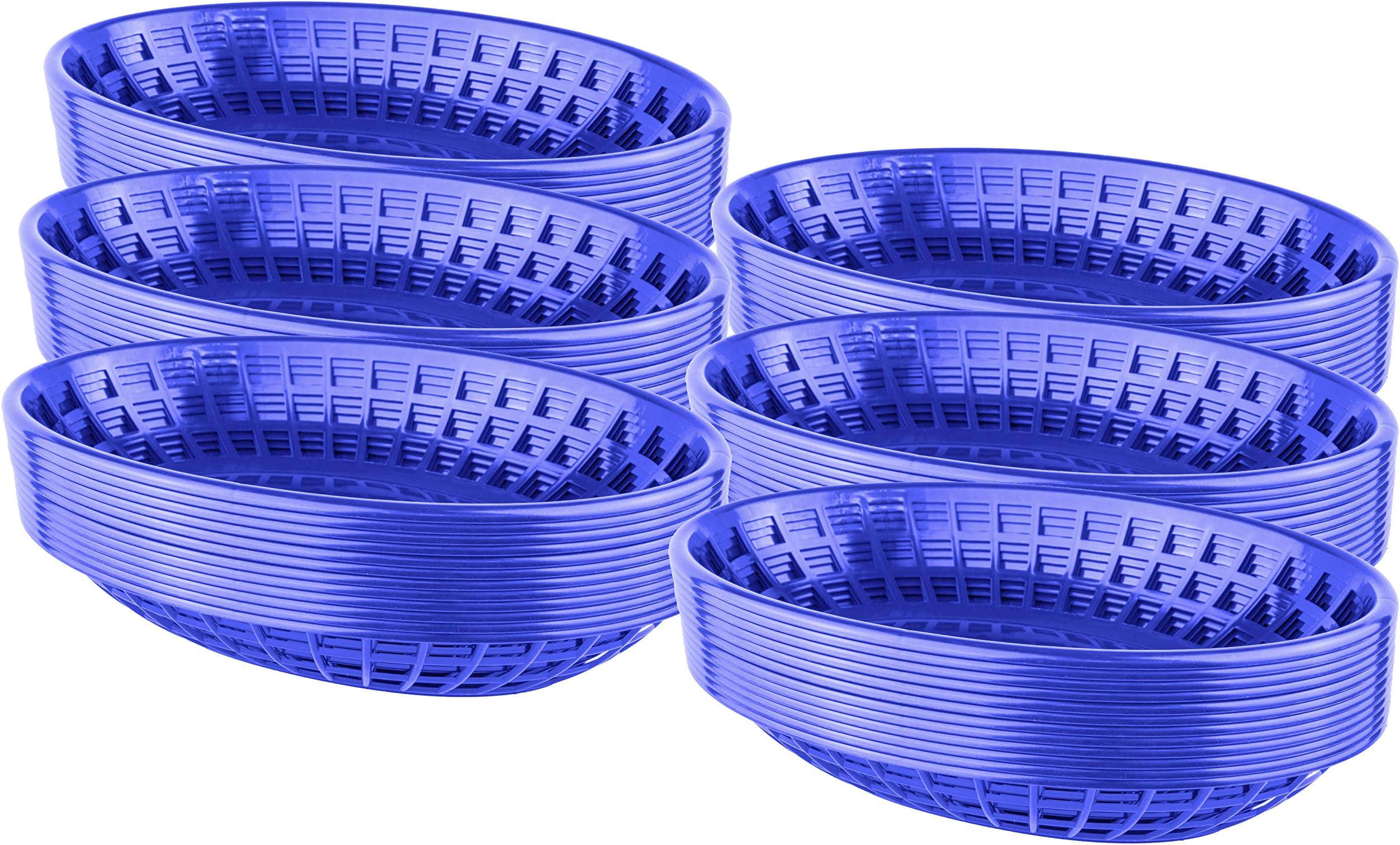 Bear Paws - Food Baskets - Plastic Basket - Oval Bread Baskets - Serving Basket - Restaurant Baskets - Deli Tray - Fries, Burgers, Crawfish - 72 Count