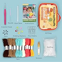 Vista 3 de Crochetobe Kit de ganchillo para adultos principiantes - 6 postres, kit completo con instrucciones detalladas, tutoriales en video