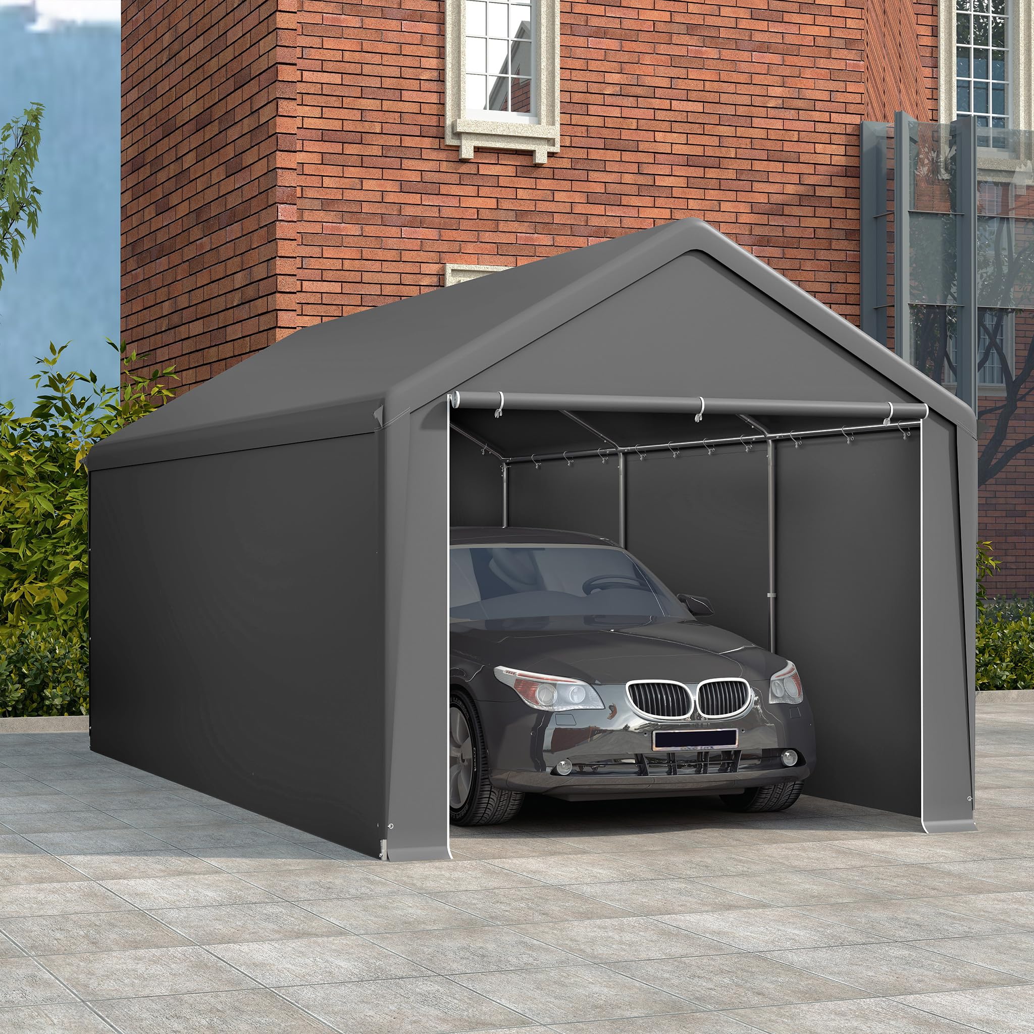 Tente de garage 3x6m bâche anti-UV en aluminium hivernage voiture