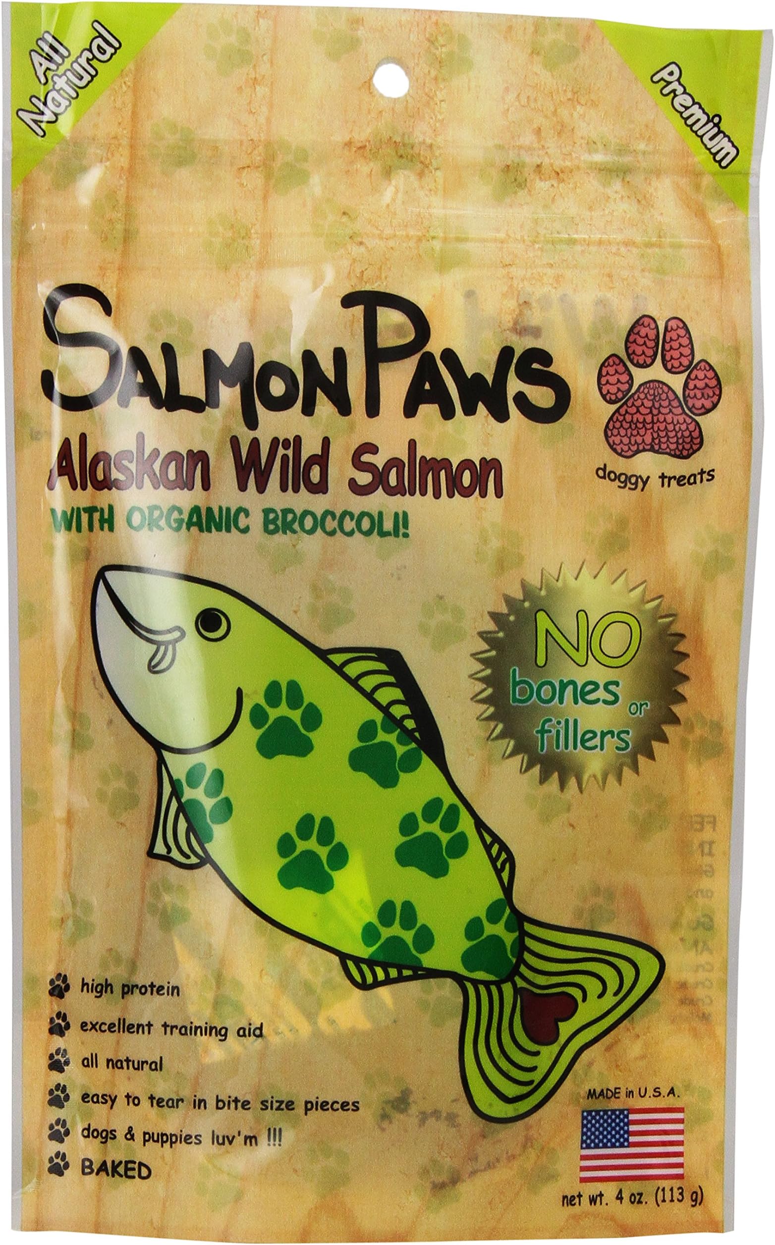 Salmon Jerky With Organic Broccoli