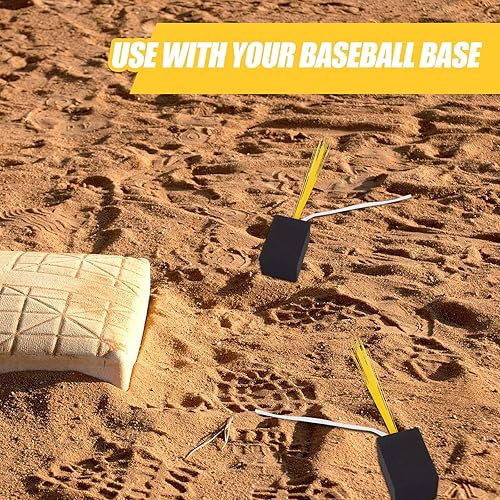 Miniatura 5 de Deekin 4 piezas de tapones de base de anclaje, equipo de mantenimiento de campo de béisbol, accesorios de béisbol para campo de béisbol