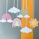 Pinfliers Rainbow Birthday Decoration Kit, Ceiling Hangings for Burthday Decor, 6 Paper Hanging, Pastel gallery image
