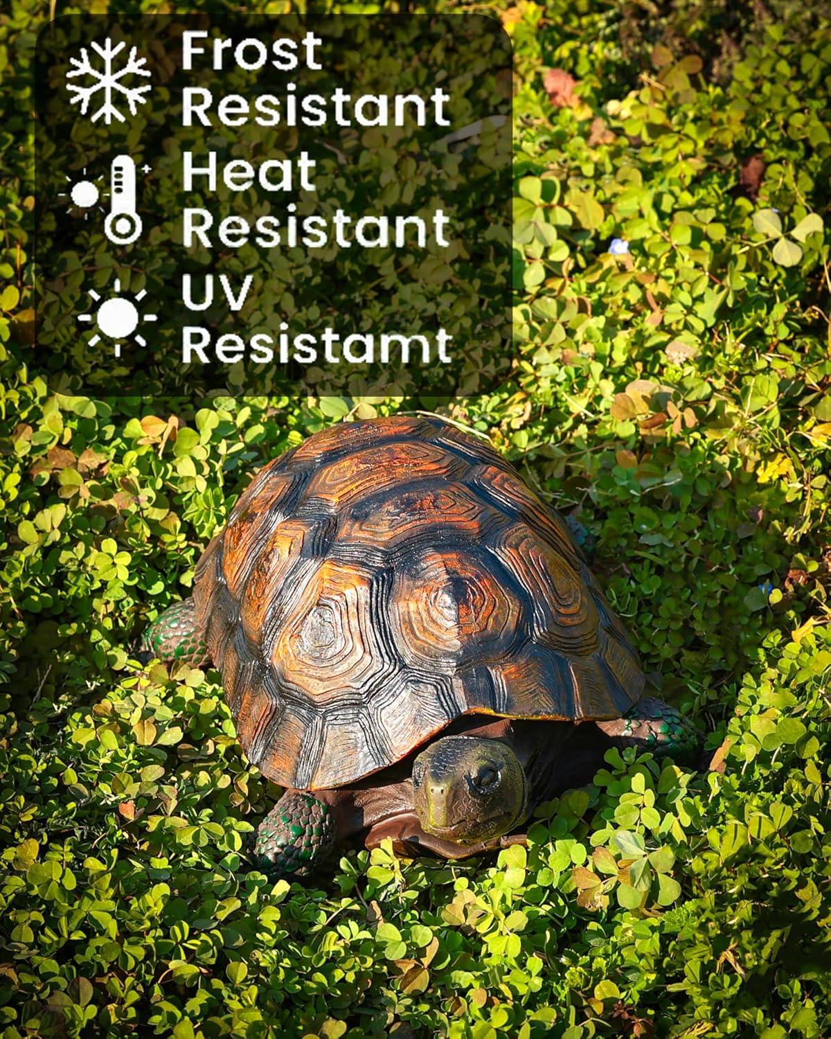 Tortoise Turtle Statue,Resin Garden Sculpture Indoor/Outdoor Yard Lawn Ornament,Home Decor (Large)