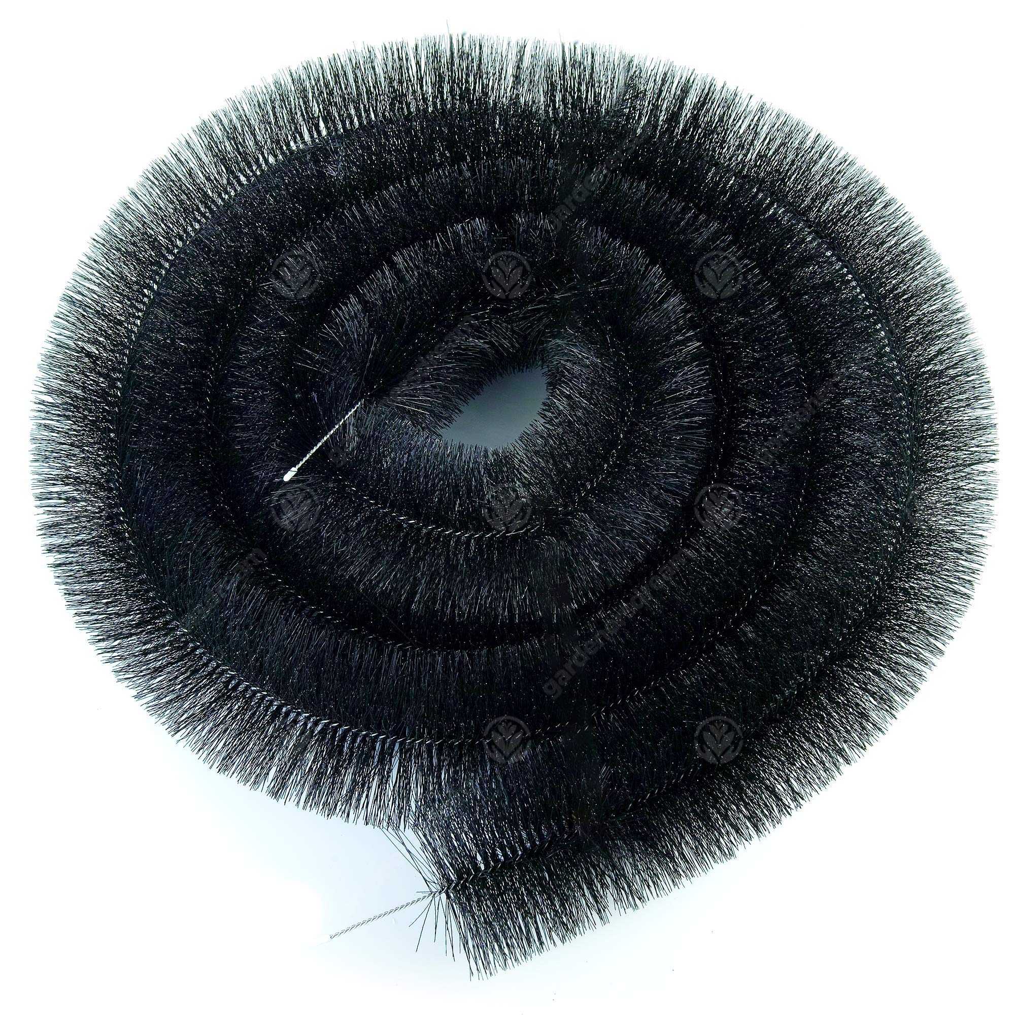 Gardenersdream Black Gutter Guard Brush /White Downpipe Drain Filter Protection (8M / 26Ft, )