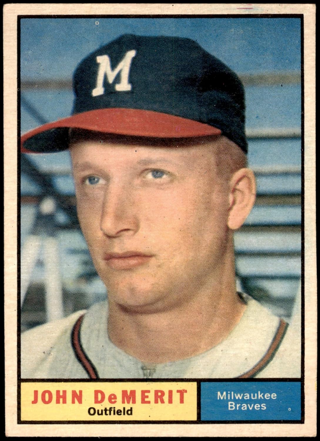 1961 Topps #501 John DeMerit Milwaukee Braves (Baseball Card) EX+ Braves