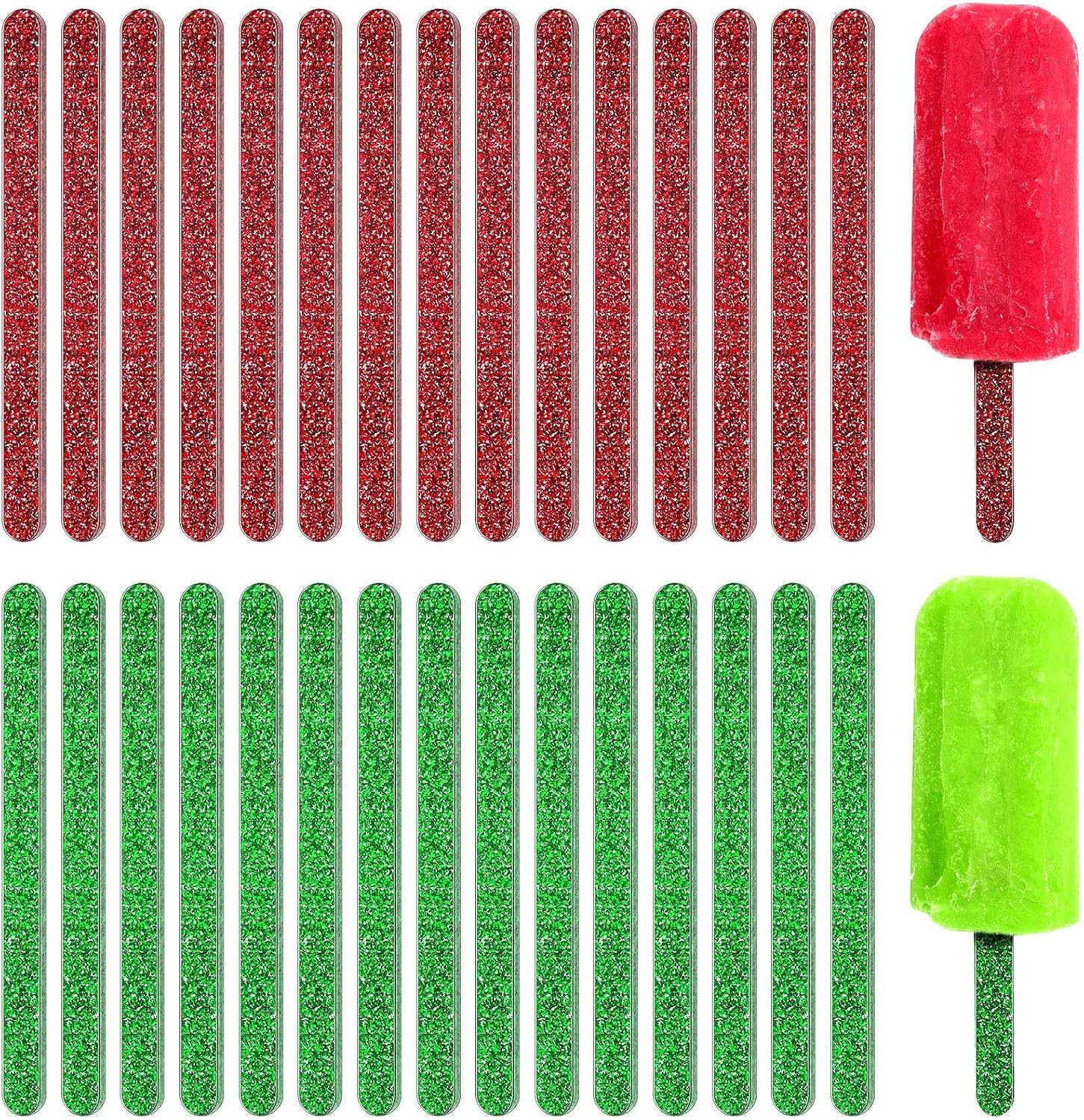 30 Pcs Reusable Acrylic Cakesicle Sticks, 4.5 Inches, Classic Color