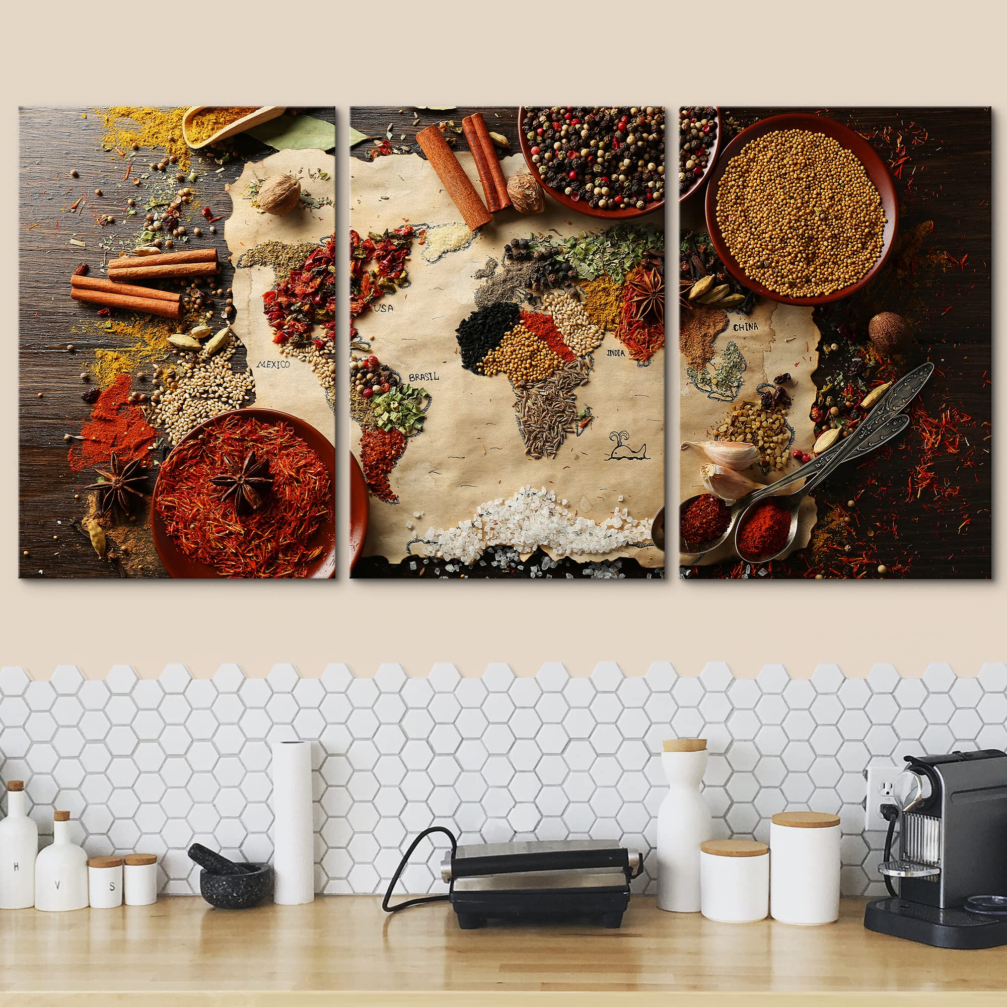 Aromatic Spices Wall Art　ビンテージ　アート Barnyard Designs Vintage Herb and Spices Botanical Wood