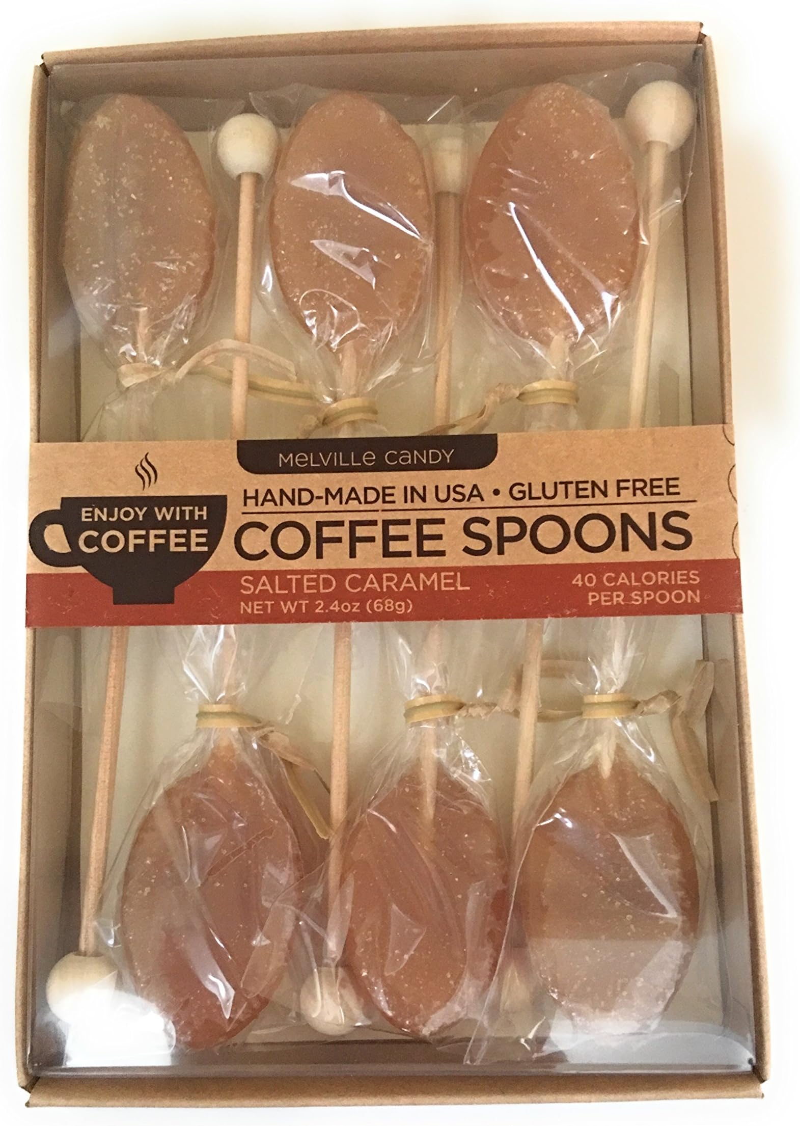 Melville Candy Coffee Spoons ~ 6 spoons (Salted Caramel)