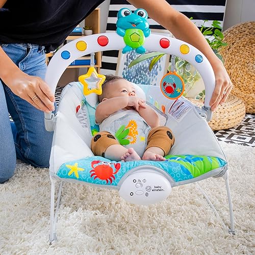Miniatura 8 de Baby Einstein Ocean Explorers - Asiento infantil musical Kick to It Neptuno, unisex, para edades de 0 a 6 meses hasta 20 libras
