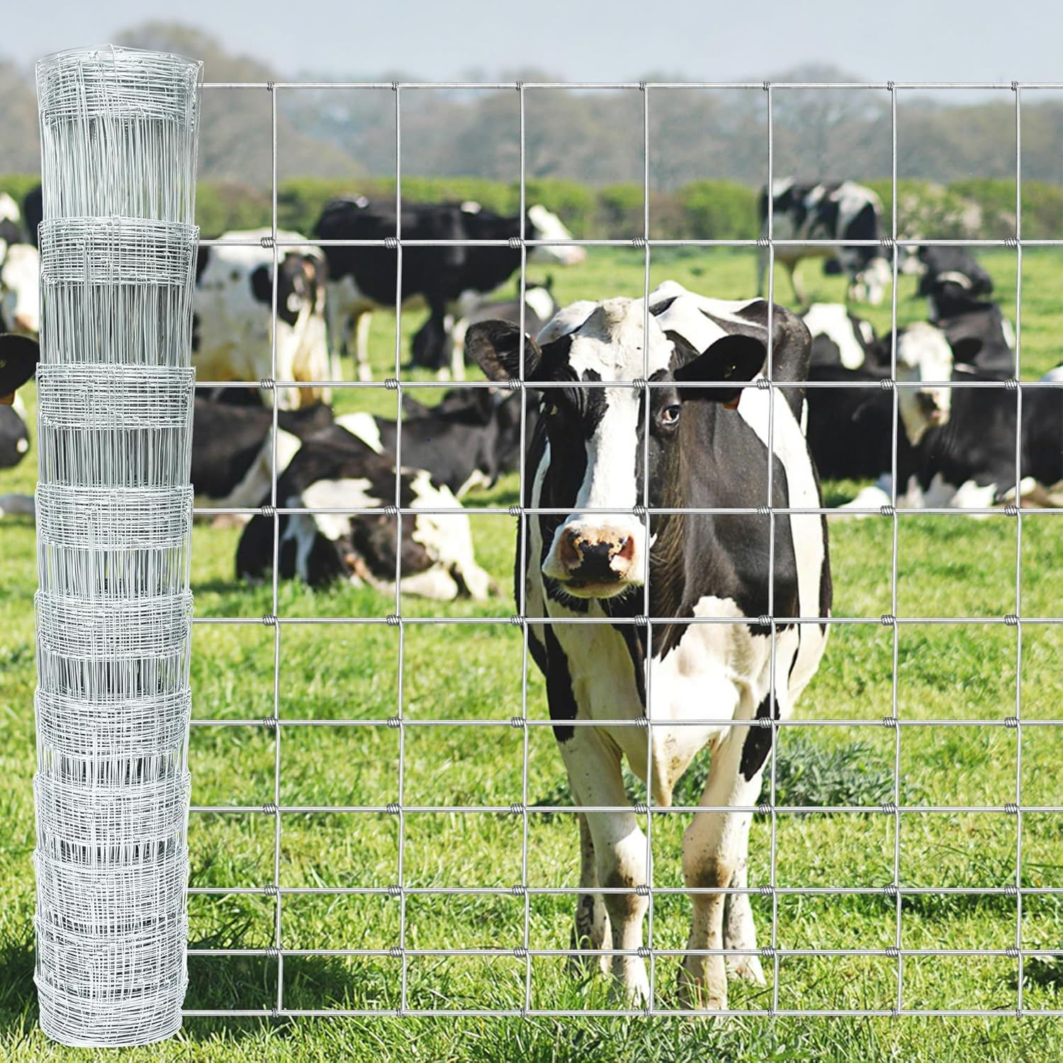 5ft x 164ft Field Fence – Heavy-Duty Galvanized Steel Livestock Fencing for Cattle, Goats, Sheep, Horses, Deer, and Hogs – Durable Farm & Ranch Animal Barrier