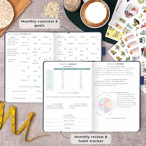 Miniatura 6 de Clever Fox Food Journal Premium - Registro diario de seguimiento de comidas con rastreador de calorías - Diario de nutrición, dieta y pérdida de