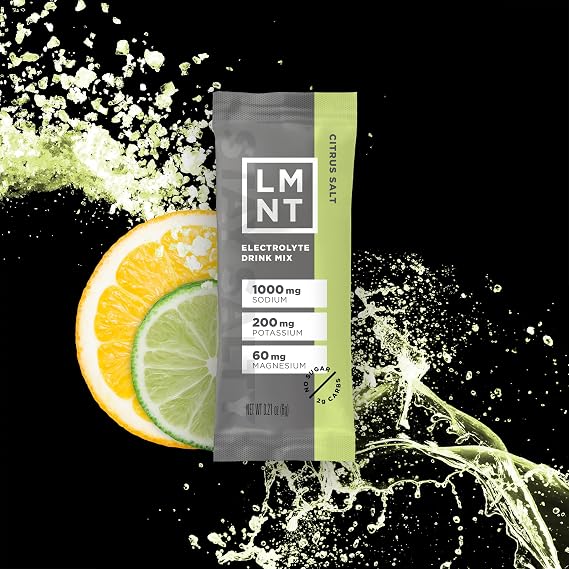LMNT Keto Electrolyte Powder Packets | Paleo Hydration Powder | No Sugar, No Artificial Ingredients | Citrus Salt | 30 Stick Packs