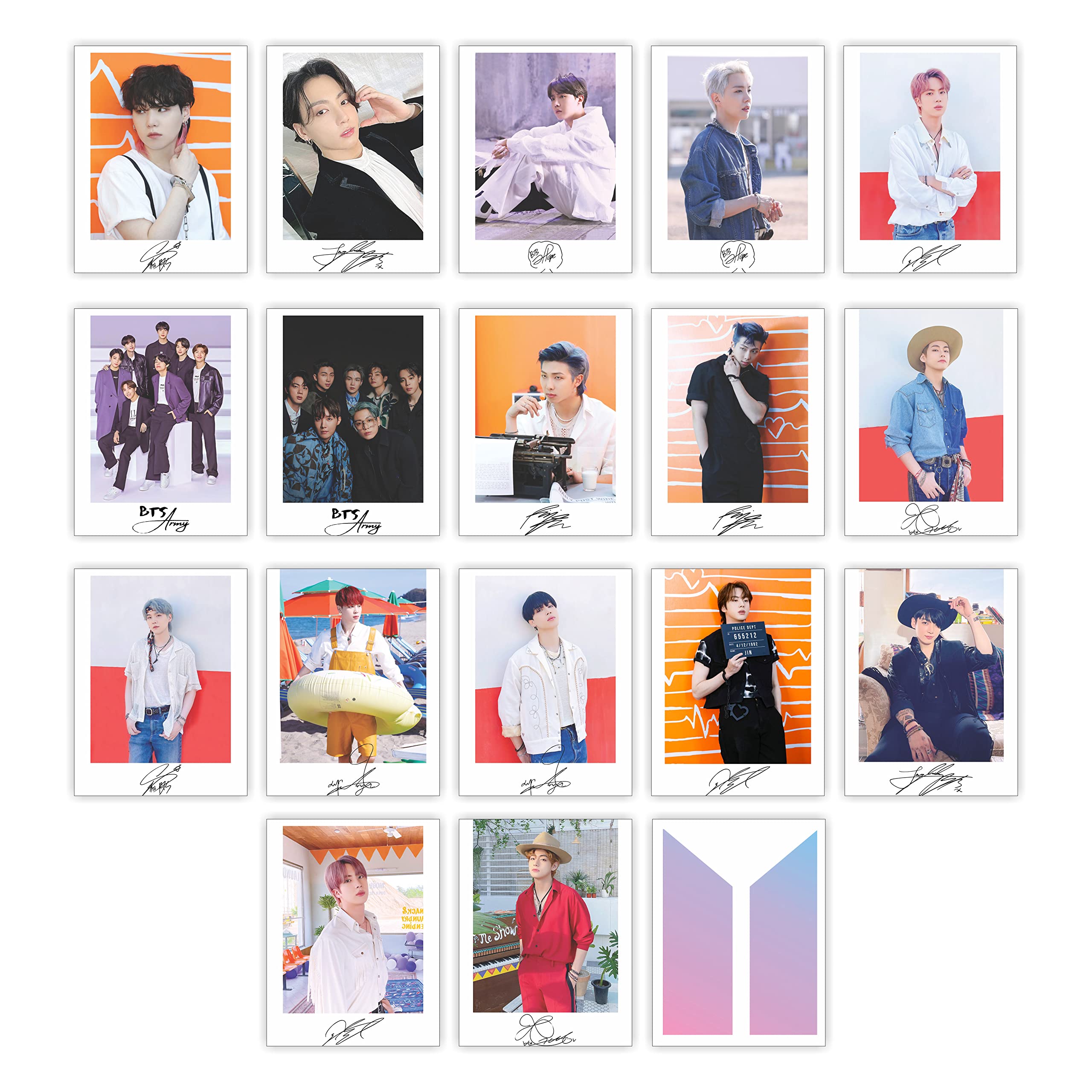FlyBuy Hub BTS Cute Lomo Cards with Autograph Pack of 18Premium